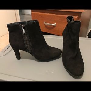 Anne Klein suede ankle booties